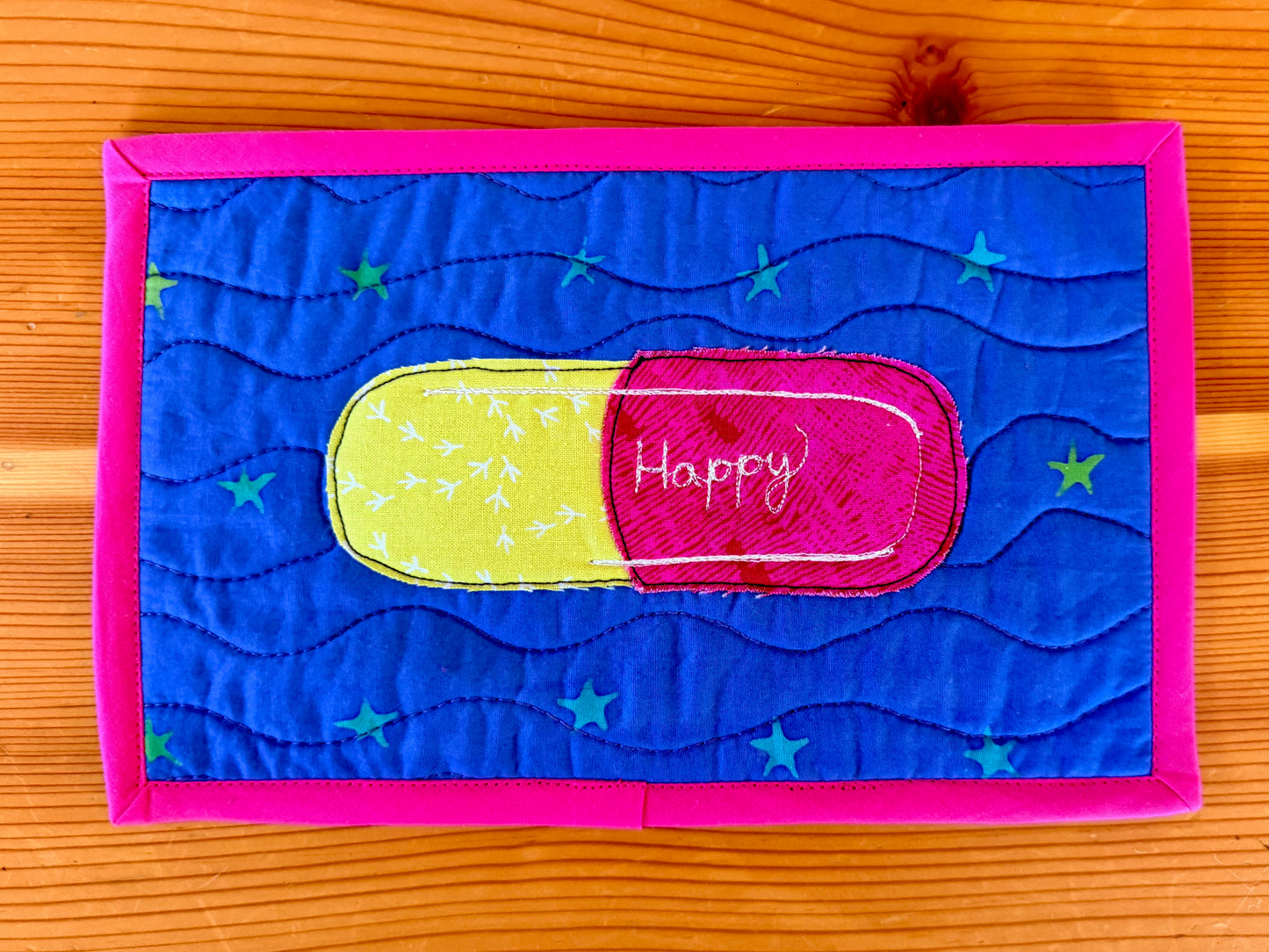 Happy Pill Mug Rug