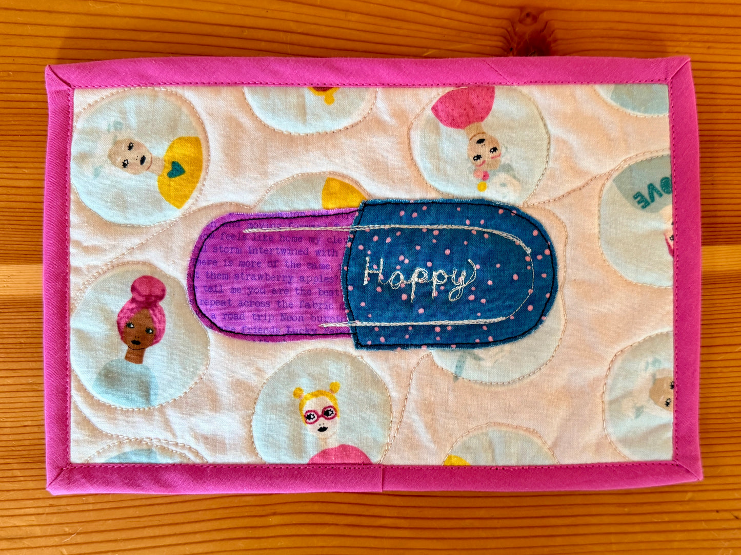 Happy Pill Mug Rug