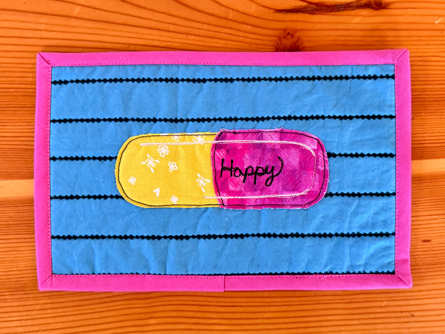 Happy Pill Mug Rug
