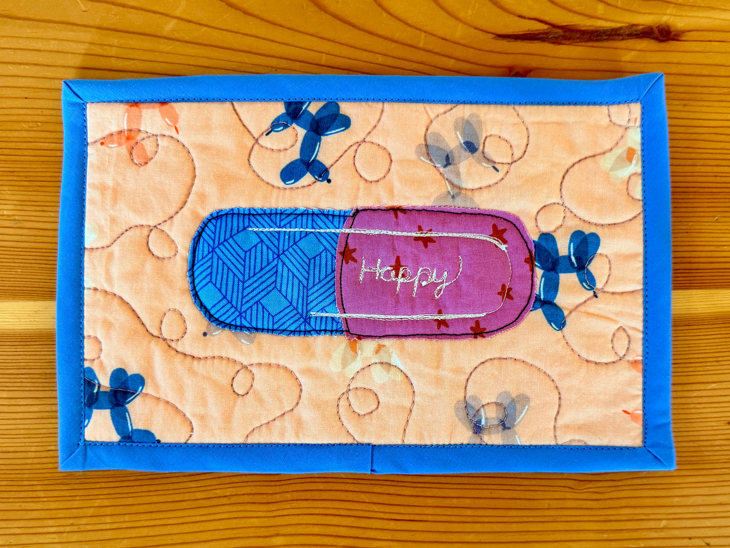 Happy Pill Mug Rug
