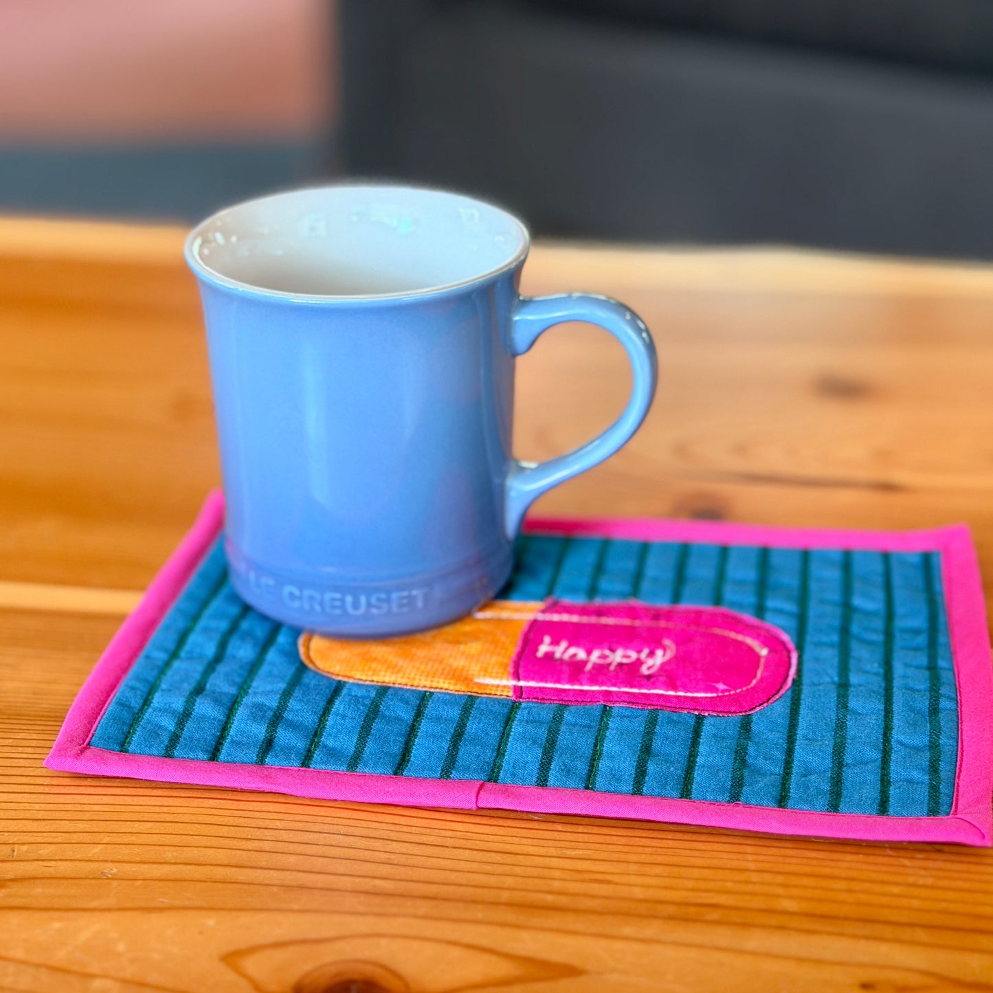 Happy Pill Mug Rug