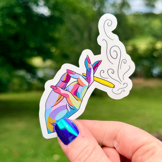 Smoking Hand Sticker