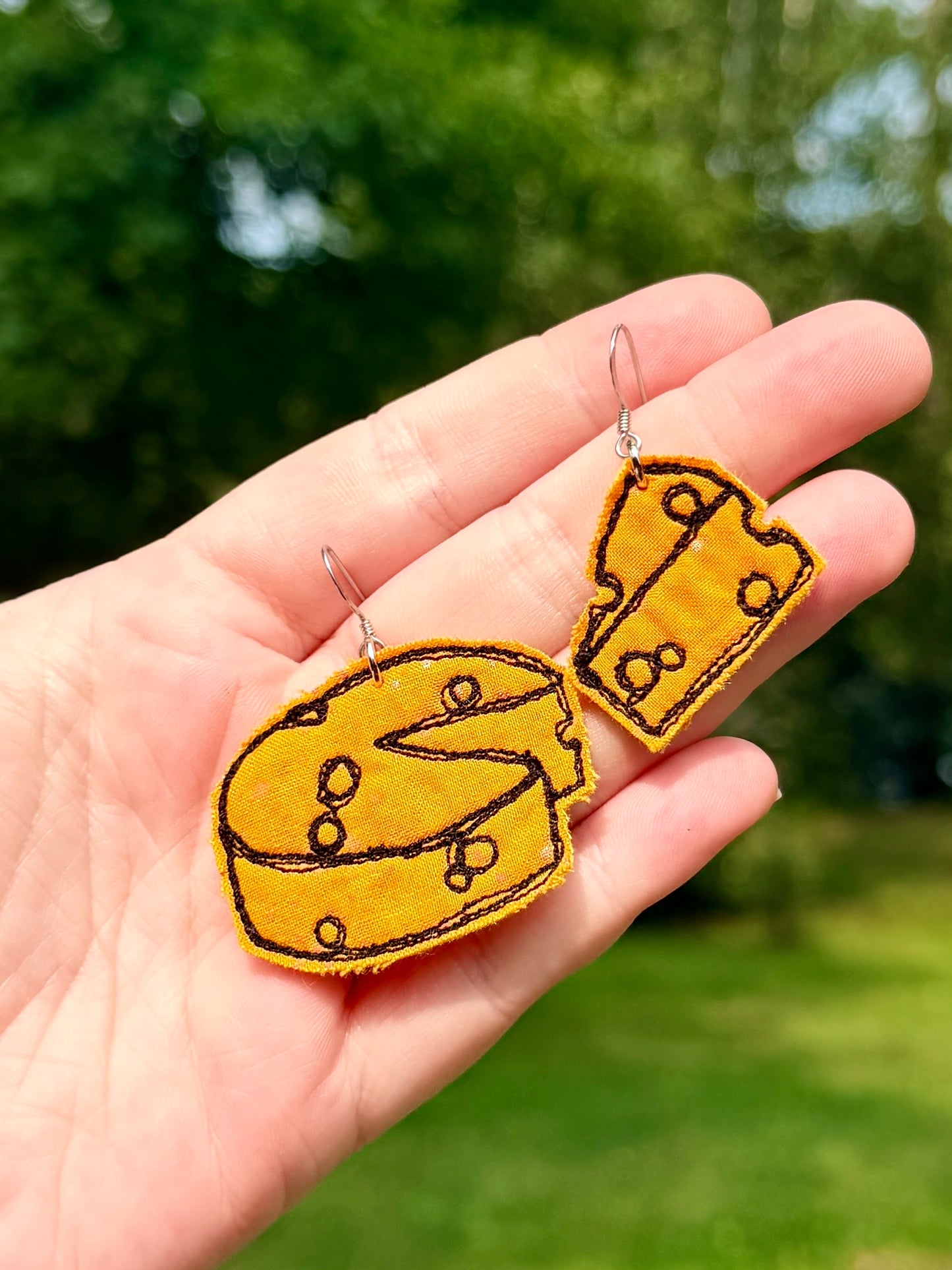 Cheese Fabric Earrings