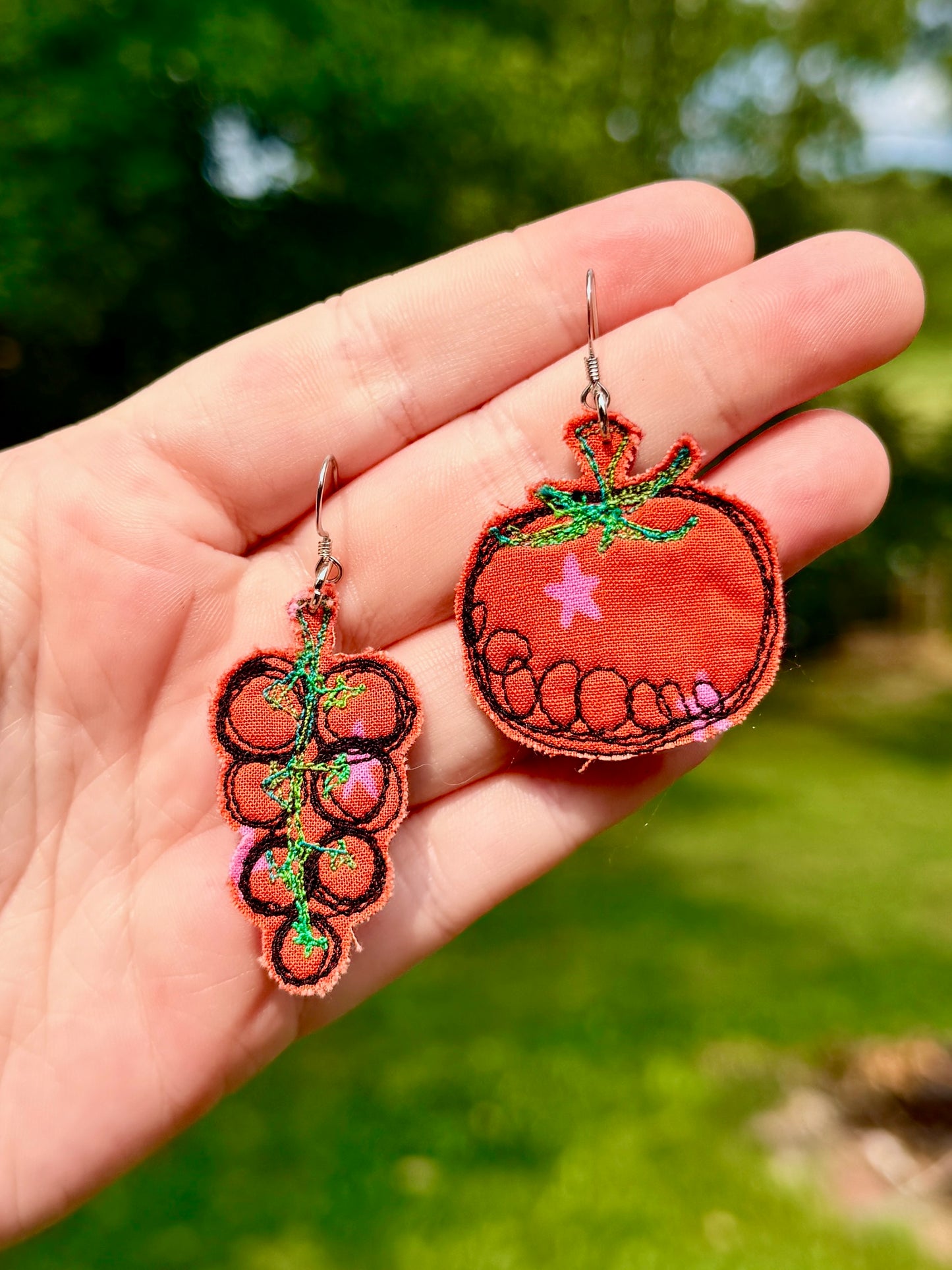 Tomato Fabric Earrings
