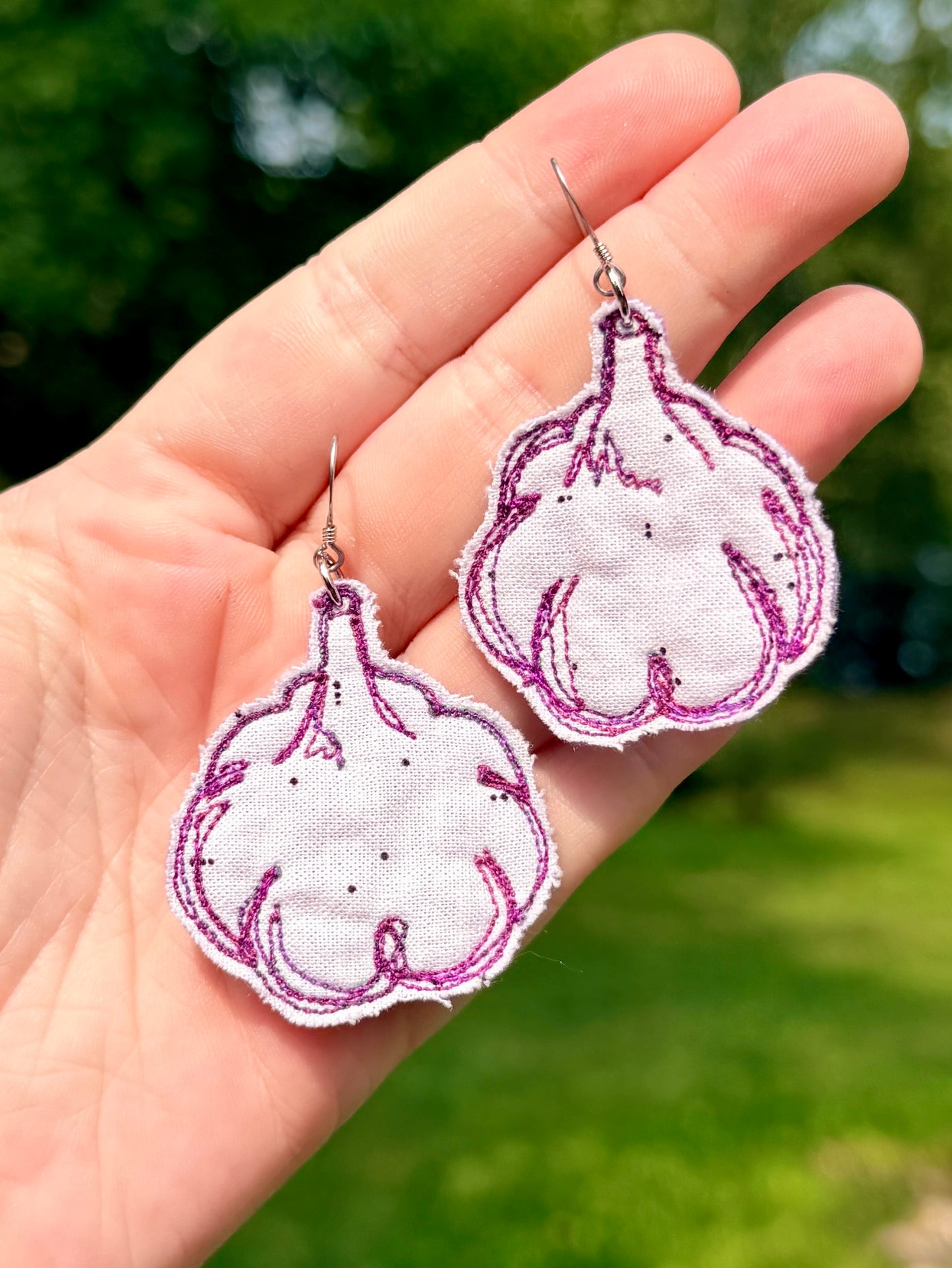 Garlic Fabric Earrings