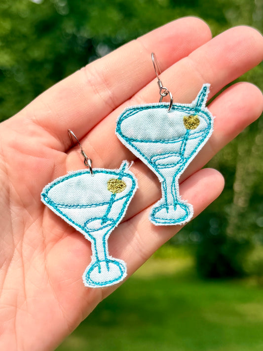 Dirty Martini Fabric Earrings