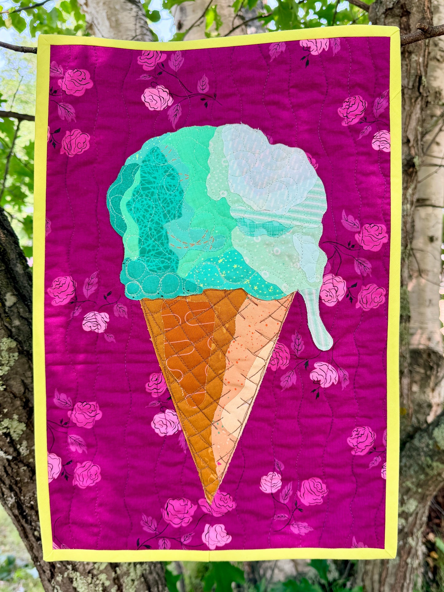 Pistachio Ice Cream Cone Original Quilt