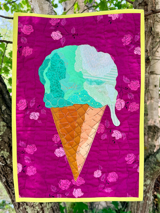 Pistachio Ice Cream Cone Original Quilt