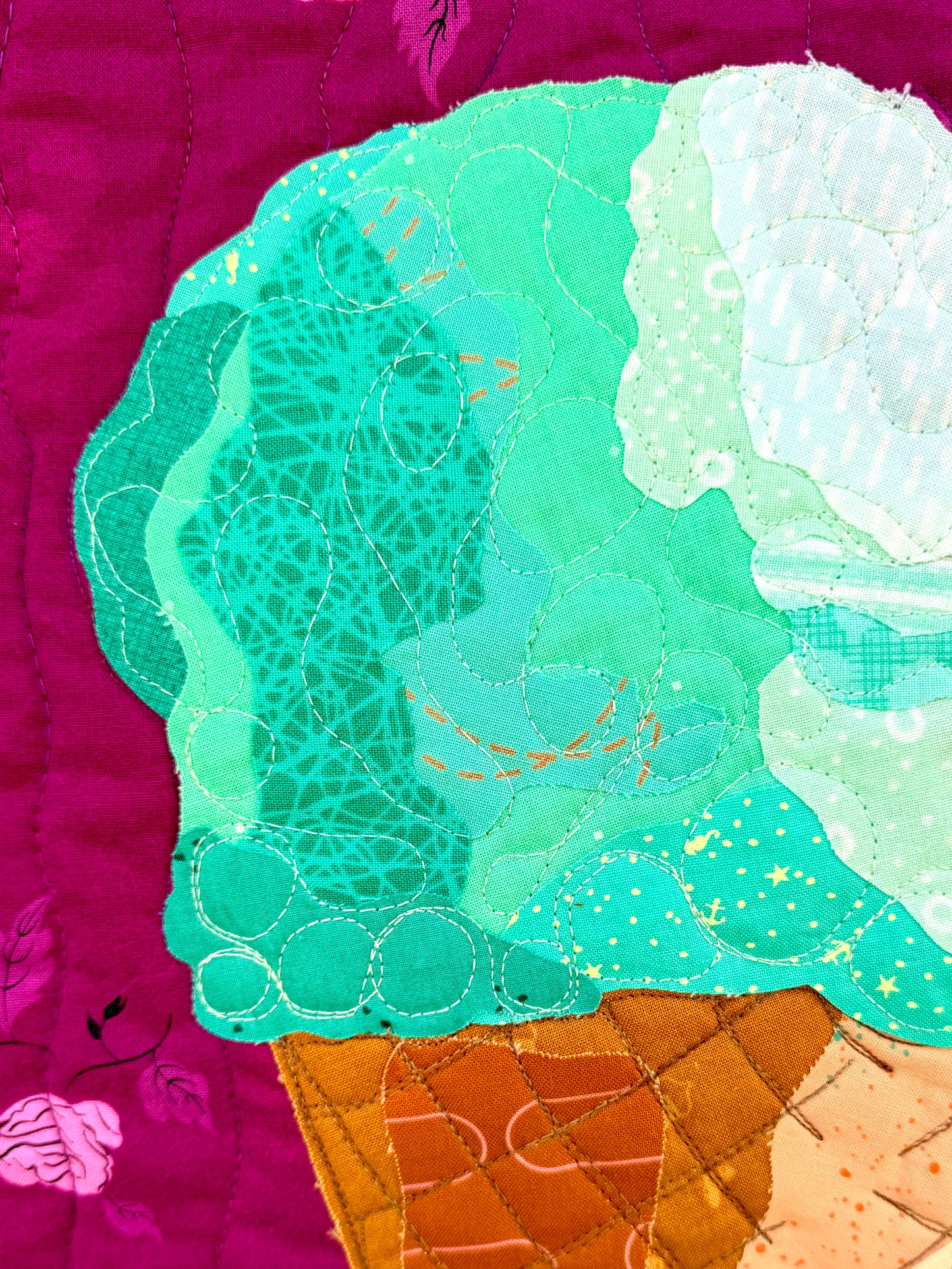 Pistachio Ice Cream Cone Original Quilt