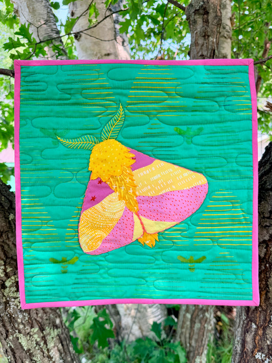Rosy Maple Moth Original Quilt